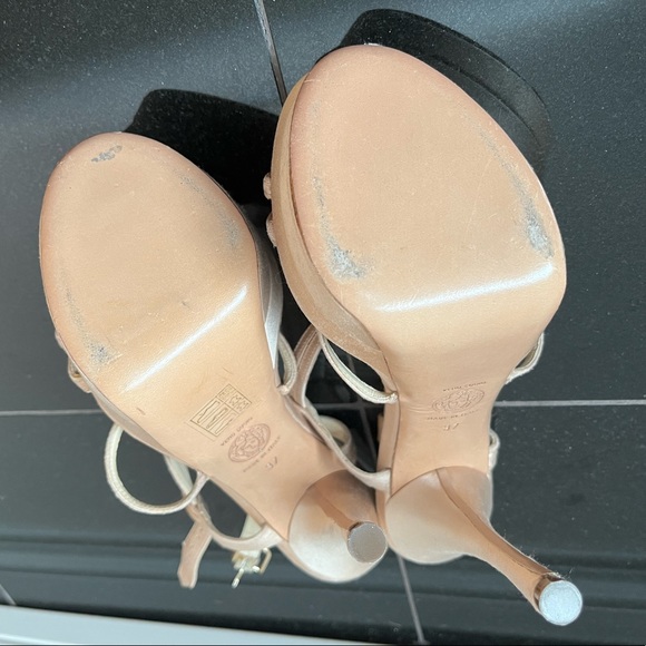 Unworn size 37 VERSACE platform satin heels - Picture 4 of 6